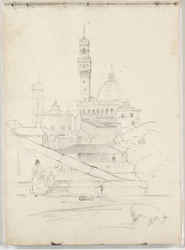Untitled (partial view of Florence) 1831